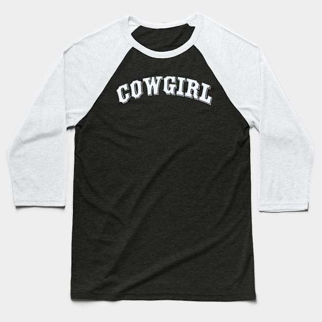 Cowgirl Baseball T-Shirt by SAN ART STUDIO 